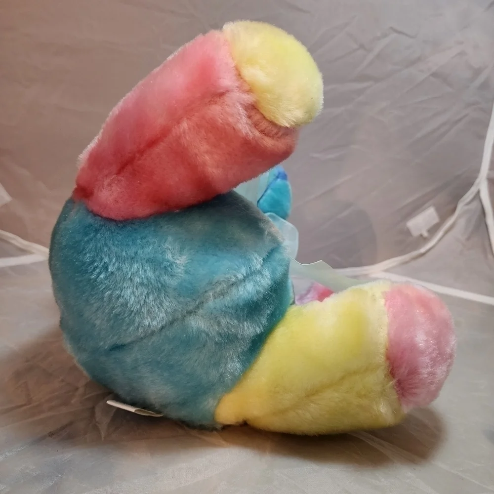 Unlimited Trading Group Multicolored Pastel Colorblock Teddy Bear Stuffed Plush
